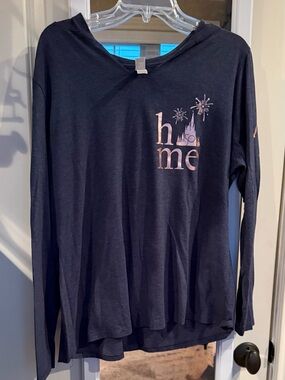 🏰✨ Disney Inspired Rose Gold Castle Hooded Tee XXL 💖✨